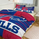 3 Piece Buffalo Football Bedding Set, Soft Cozy Duvet Cover Set with Cartoon 2 Pillowcases for Competition Room Bedroom Home Decor Twin (Insert Not Included) 90"x90"